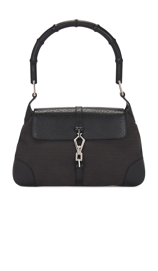 FWRD Renew Gucci Bamboo Jackie Shoulder Bag in Black