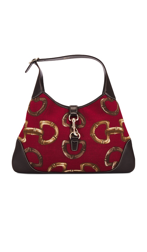 FWRD Renew Gucci Horsebit Jackie Shoulder Bag in Red