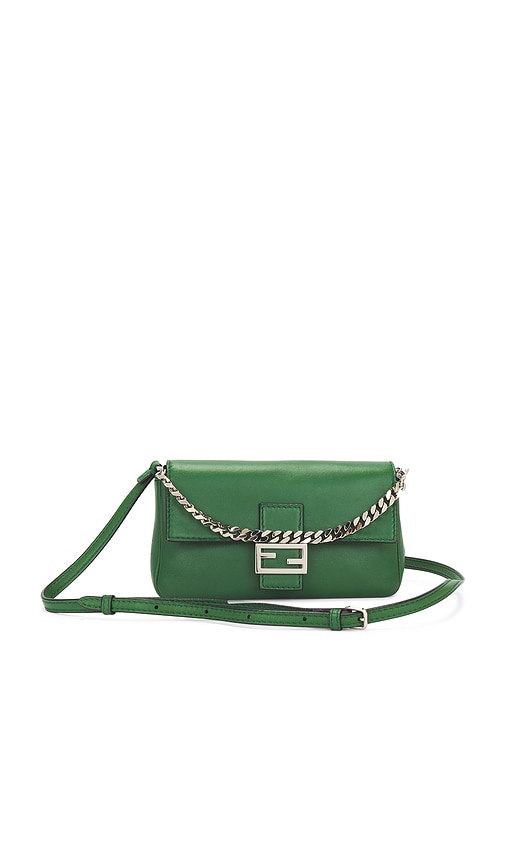 FWRD Renew Fendi Baguette Shoulder Bag in Green