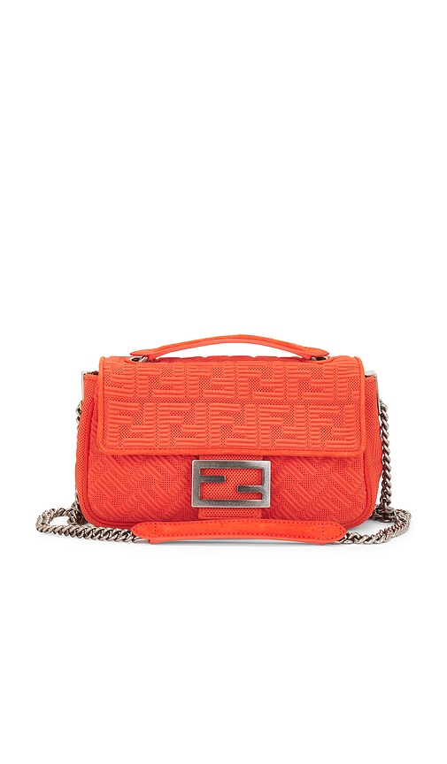 FWRD Renew Fendi Zucca Baguette Shoulder Bag in Orange