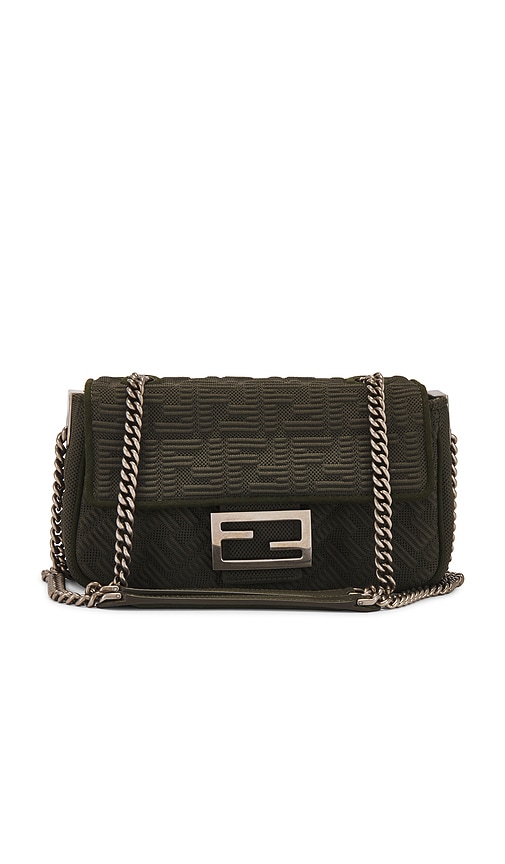 FWRD Renew Fendi Zucca Mama Baguette Shoulder Bag in Olive