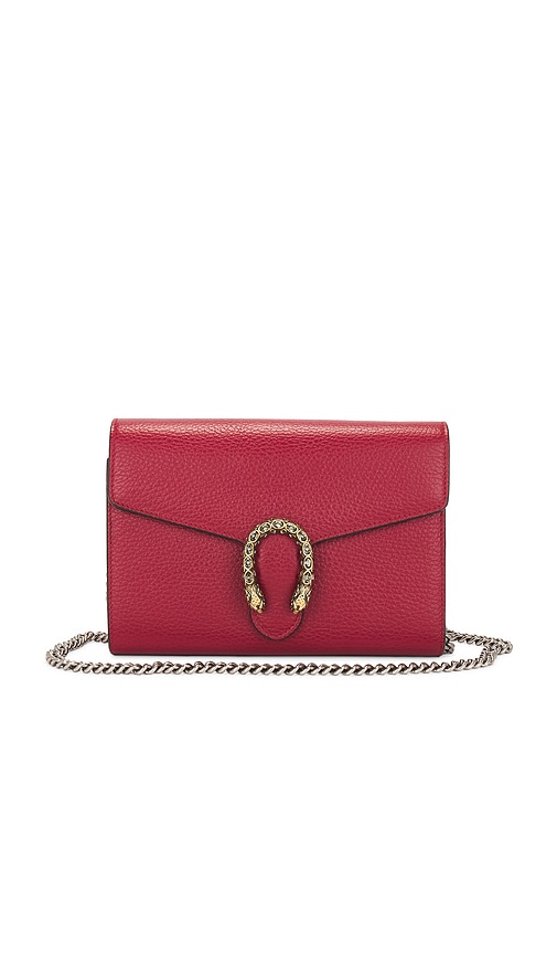 FWRD Renew Gucci Dionysus Wallet On Chain Bag in Red