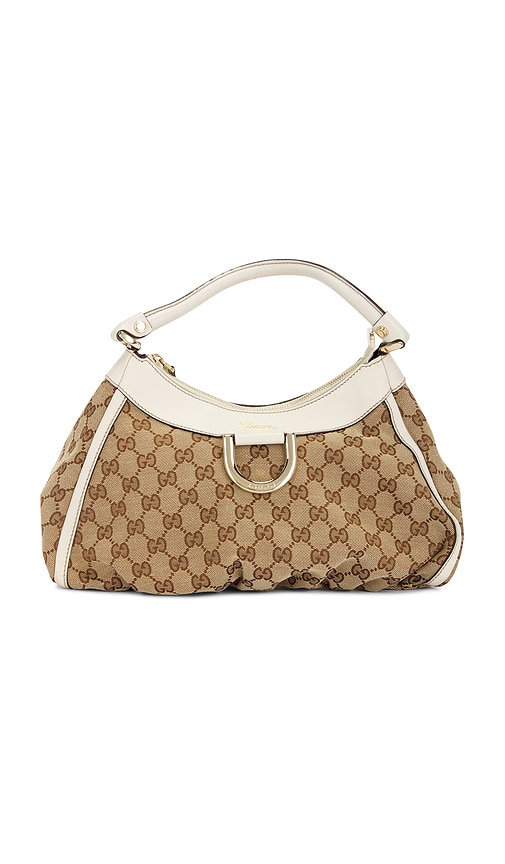 FWRD Renew Gucci GG Canvas Shoulder Bag in Beige