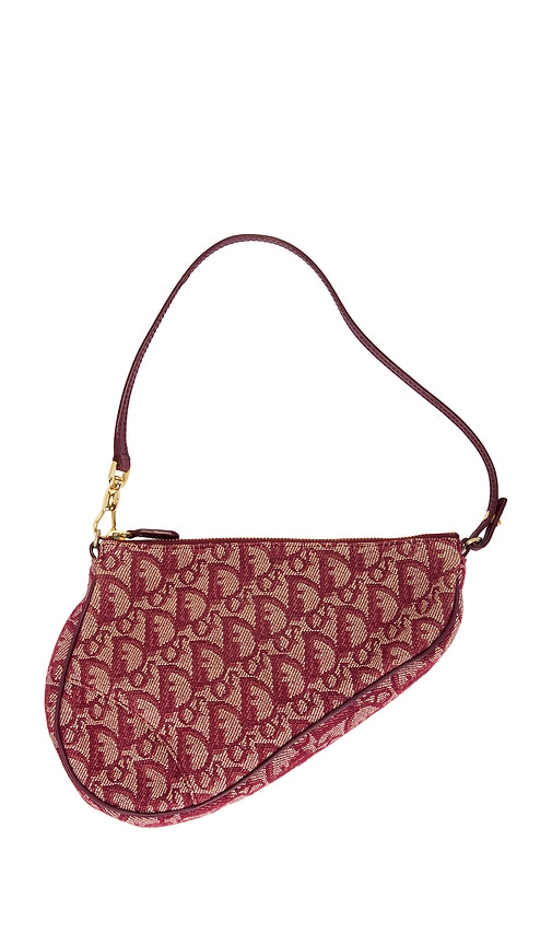 FWRD Renew Dior Trotter Saddle Bag in Red