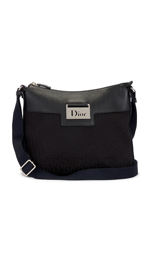 FWRD Renew Dior Street Chic Messenger Bag in Black