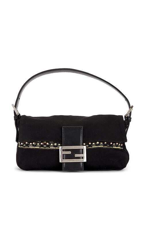 FWRD Renew Fendi Mama Baguette Shoulder Bag in Black