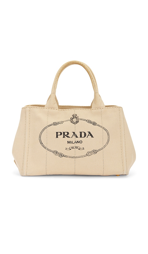 FWRD Renew Prada Canapa Tote Bag in Neutral REVOLVE