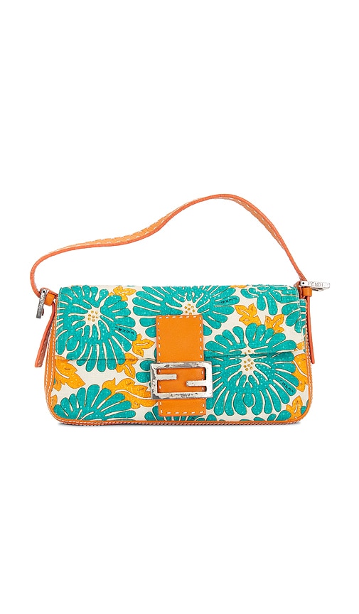 FWRD Renew Fendi Mama Floral Baguette Shoulder Bag in Multi