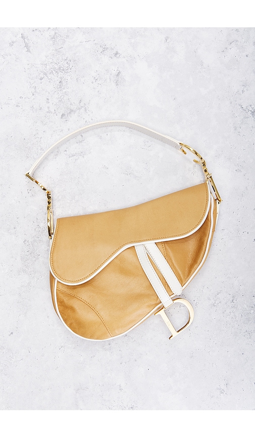 Shop Fwrd Renew Dior Saddle Bag In Neutral