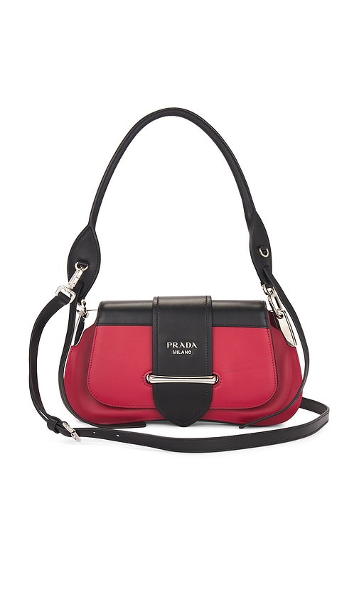 FWRD Renew Prada Sidonie Shoulder Bag in Red