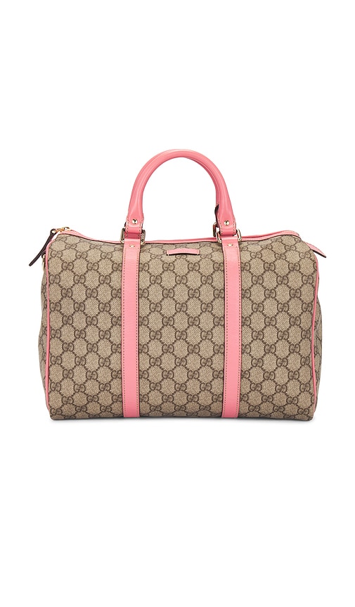 FWRD Renew Gucci GG Boston Bag in Beige