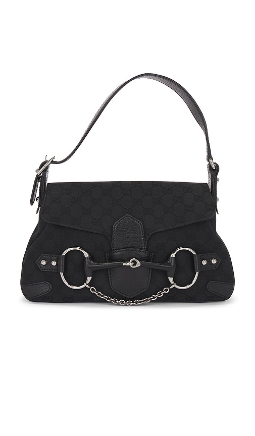 FWRD Renew Gucci Horsebit 1955 Shoulder Bag in Black