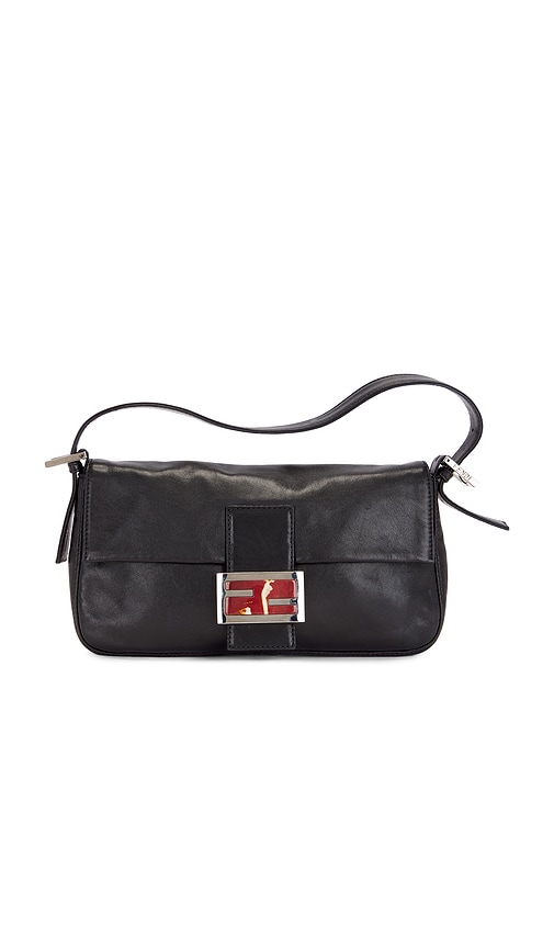 FWRD Renew Fendi Mama Baguette Shoulder Bag in Black