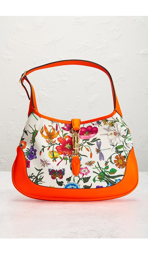Fwrd Renew Gucci Jackie Flora Shoulder Bag In 碎花