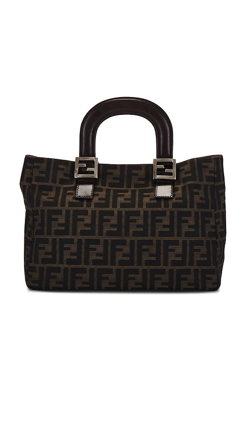 FWRD Renew Fendi Zucca Handbag in Brown