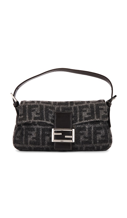 FWRD Renew Fendi Mama Baguette Shoulder Bag in Grey