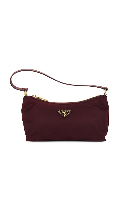 FWRD Renew Prada Nylon Shoulder Bag in Brown