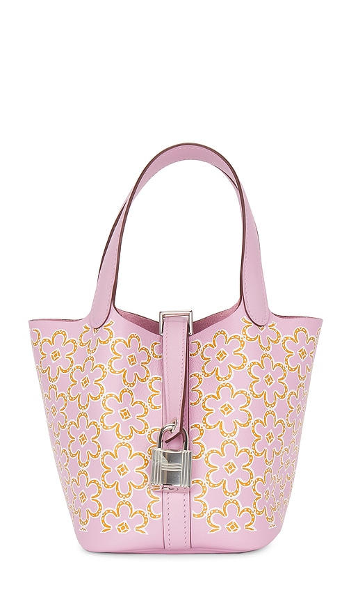 FWRD Renew Hermes Swift Lucky Daisy Picotin Lock 18 Handbag in Mauve Sylvestre
