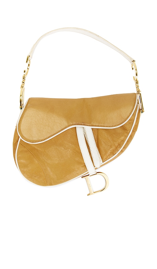 FWRD Renew Dior Saddle Bag in Camel