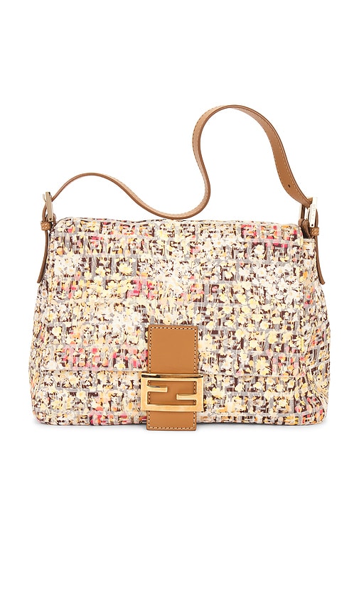 FWRD Renew Fendi Floral Mama Forever Shoulder Bag in Camel