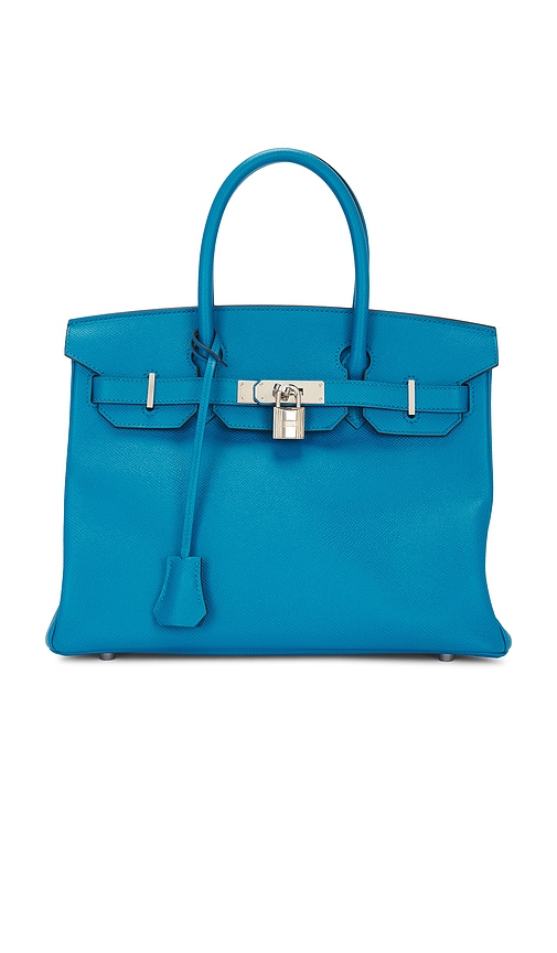 FWRD Renew Hermes Epsom Birkin 30 Handbag in Blue Zanzibar