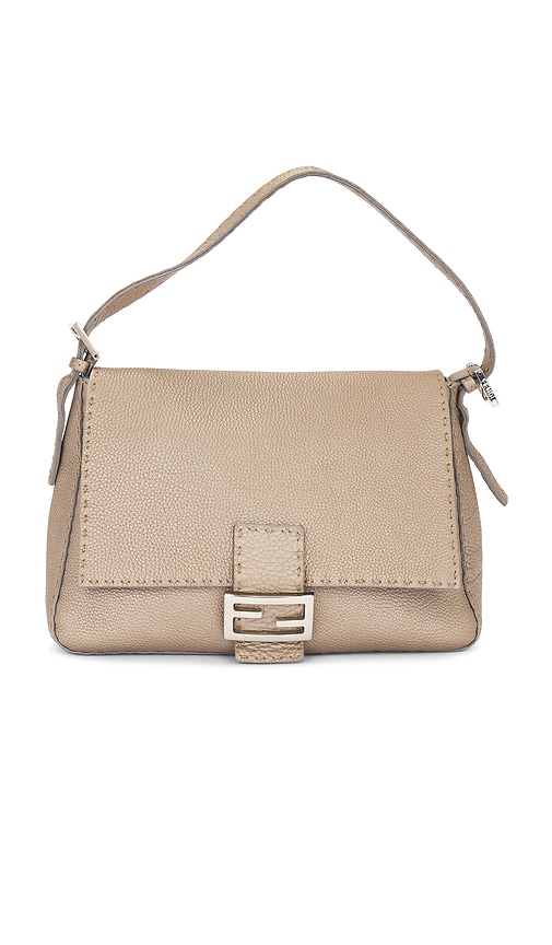 FWRD Renew Fendi Selleria Mama Baguette Shoulder Bag in Beige