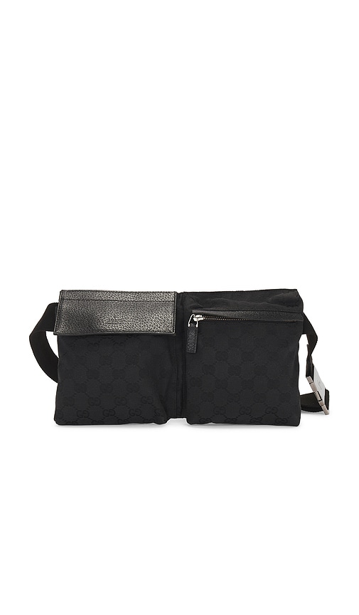 FWRD Renew Gucci GG Waist Bag in Black
