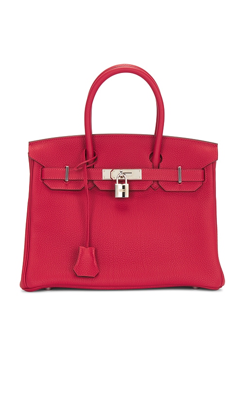 FWRD Renew Hermes Togo Birkin 30 Handbag in Rouge Vif