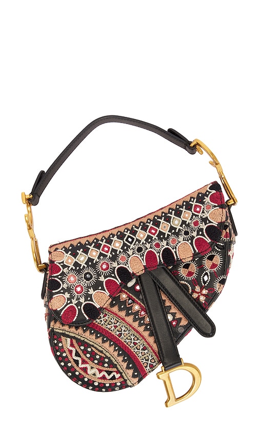 FWRD Renew Dior Embroidered Saddle Bag in Multi