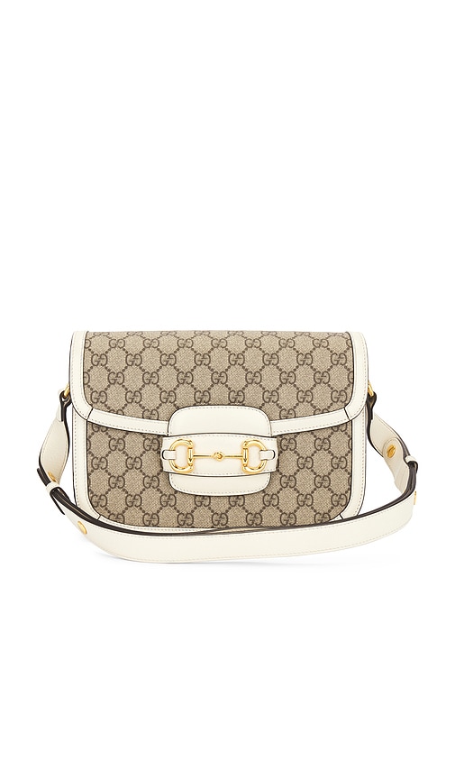 Fwrd Renew Gucci Gg Horsebit Supreme Shoulder Bag In Brown