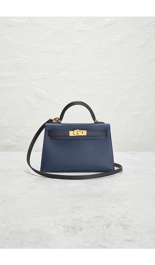 Fwrd Renew Hermes Veau Epsom Kelly 20 Handbag In Blue