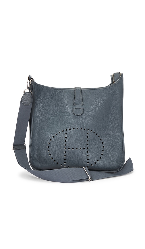 FWRD Renew Hermes Clemence Evelyne GM Shoulder Bag in Grey