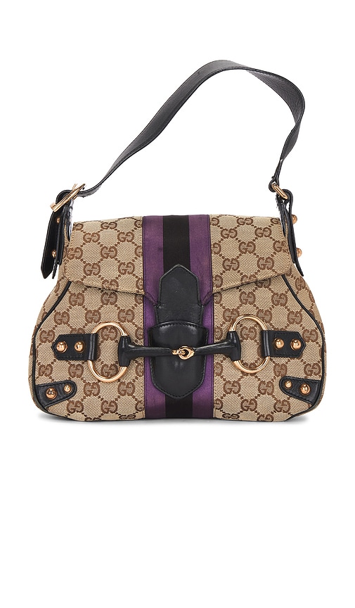FWRD Renew Gucci Horsebit 1955 Shoulder Bag in Beige