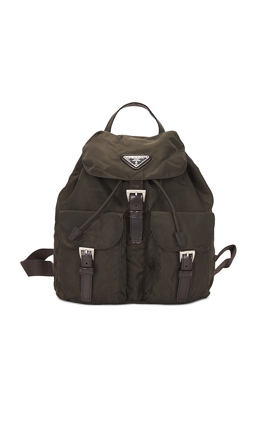 FWRD Renew Prada Nylon Backpack in Army