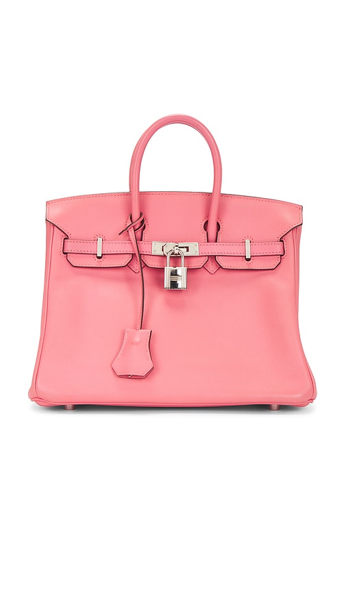 FWRD Renew Hermes Clemence Birkin Retourne 25 Handbag in Rose Azalee