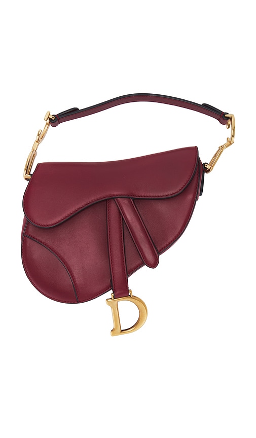 FWRD Renew Dior Saddle Bag in Red