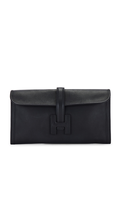 FWRD Renew Hermes Evercolor Jige Elan Clutch in Black