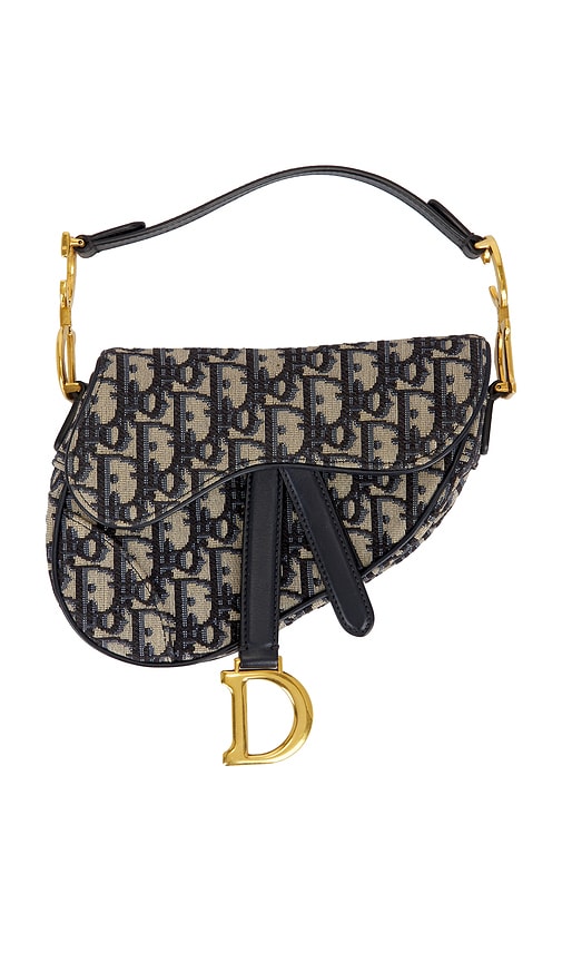 FWRD Renew Dior Trotter Oblique Saddle Bag in Navy
