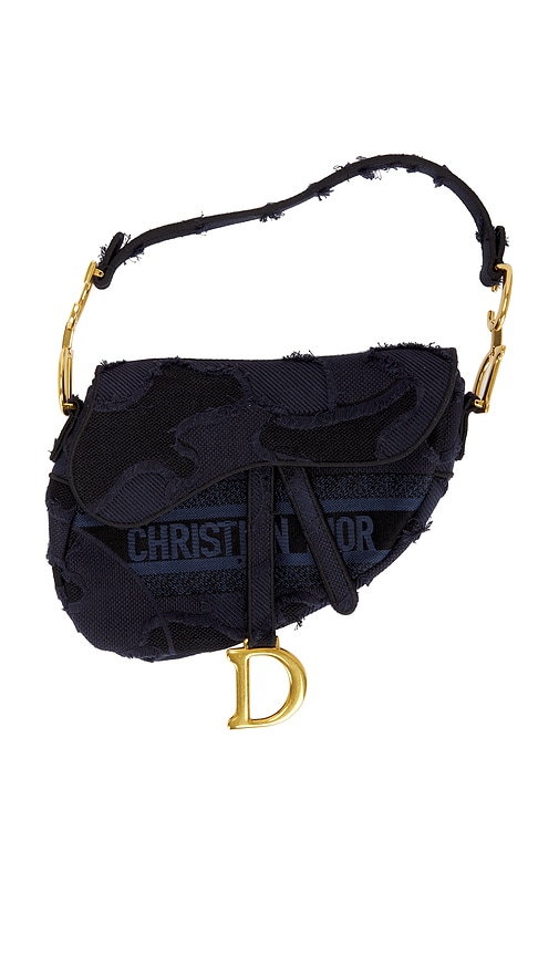 FWRD Renew Dior Saddle Bag in Blue
