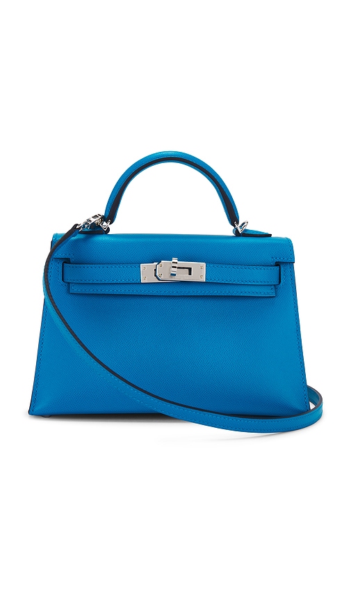 FWRD Renew Hermes Kelly 20 Handbag in Bleu Zellige