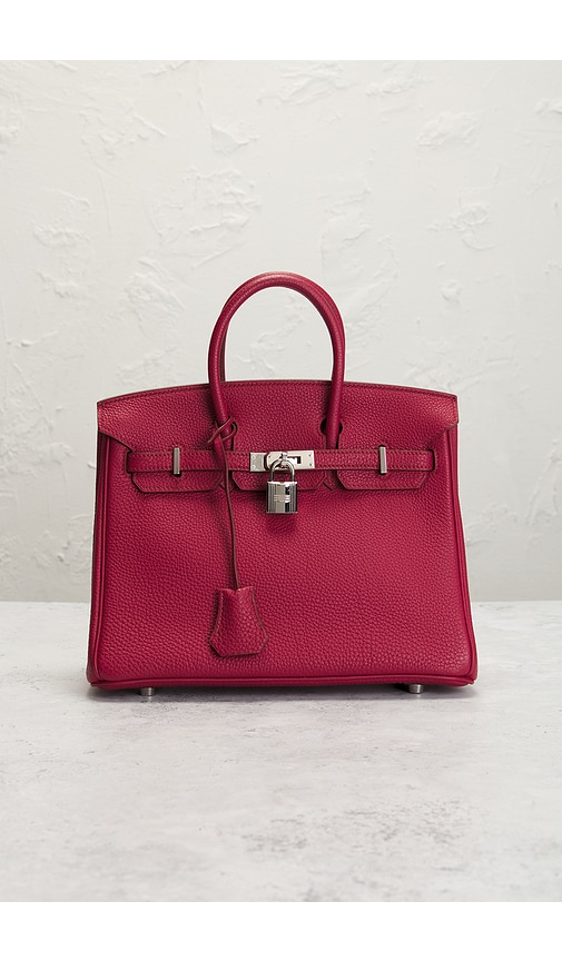 Fwrd Renew Hermes Birkin 25 Handbag In Rouge Grenat