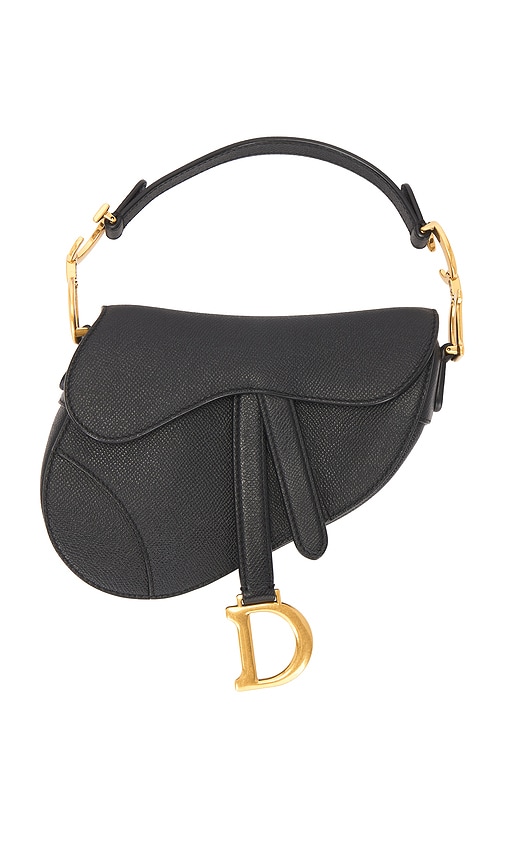 FWRD Renew Dior Saddle Bag in Black