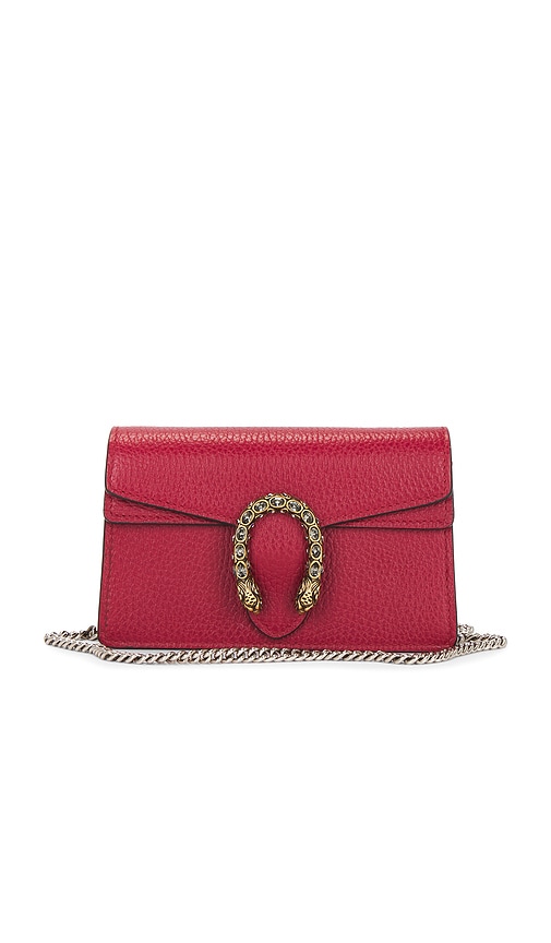 FWRD Renew Gucci Dionysus Super Mini Shoulder Bag in Red