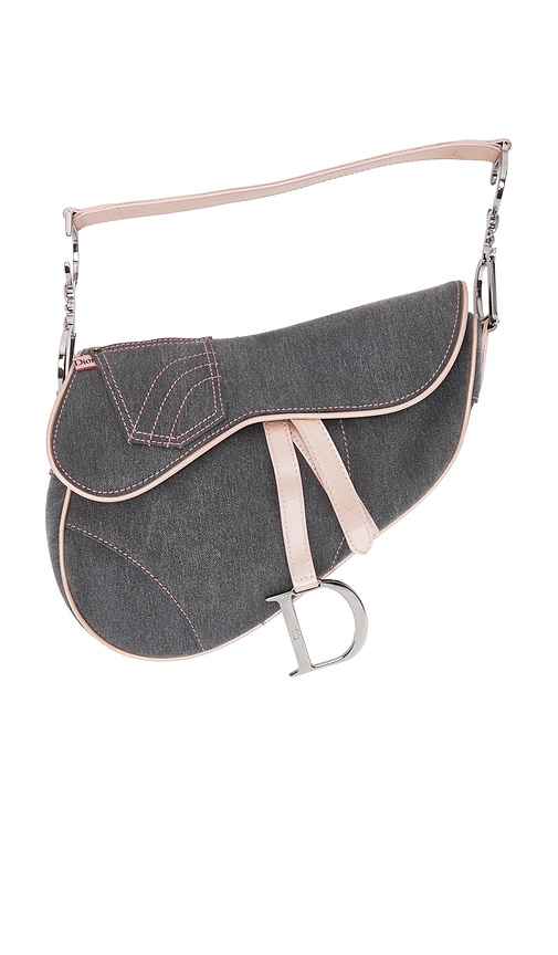 FWRD Renew Dior Jean Pocket Saddle Bag in Grey