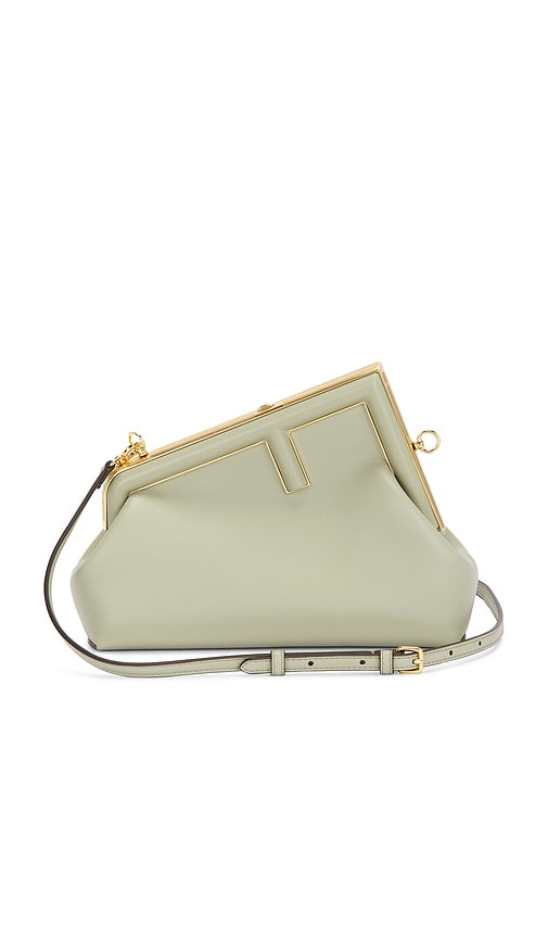 FWRD Renew Fendi First Shoulder Bag in Grey