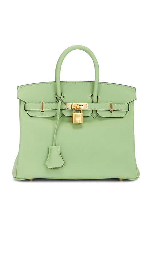 FWRD Renew Hermes Swift Birkin 25 Handbag in Vert Criquet