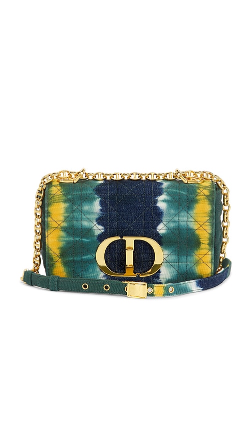 FWRD Renew Dior Tie-Dye Denim Caro Shoulder Bag in Multi