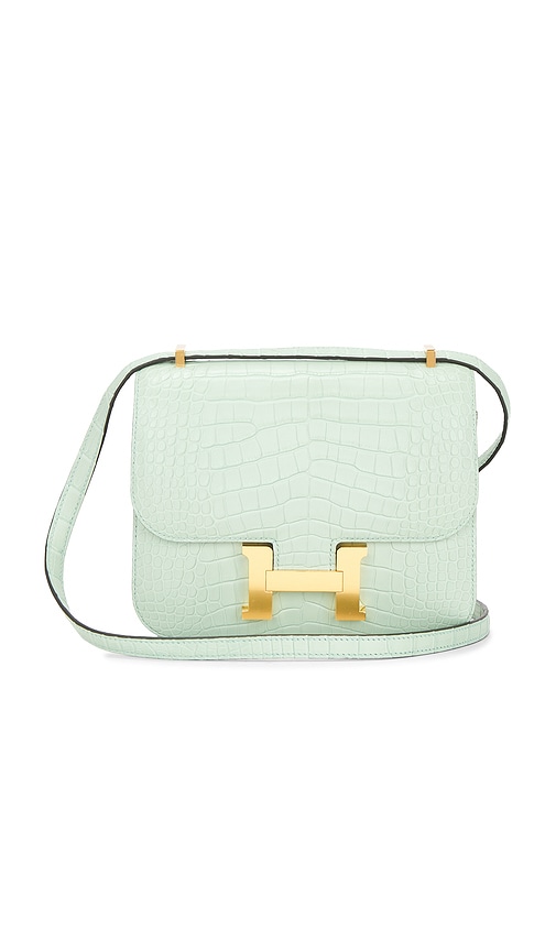 FWRD Renew Hermes Crocodile Constance 18 Shoulder Bag in Vert D'eau