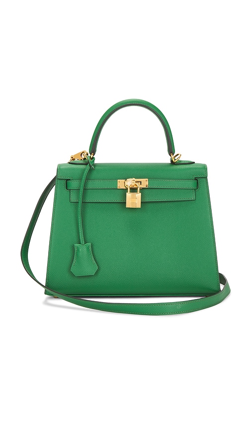 FWRD Renew Hermes Epsom Kelly 25 Sellier Handbag in Cactus
