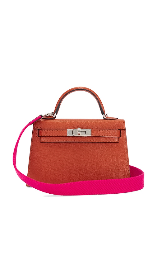 FWRD Renew Hermes Chevre Kelly 20 Handbag in Cuivre Rose Mexico